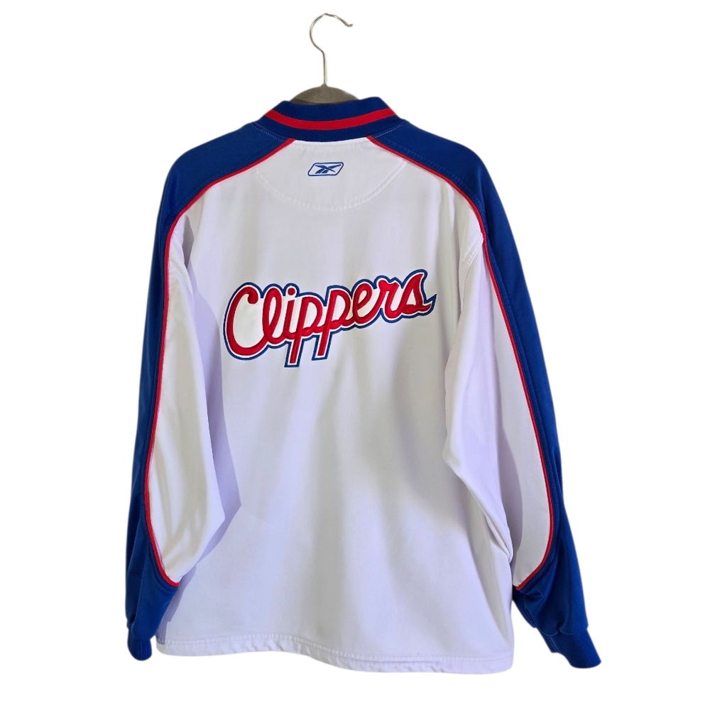 Reebok Clippers Los Angeles Vintage Athletic Jacket Size L Men's Sporty White
